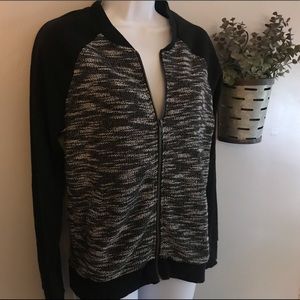 Zippered bomber jacket